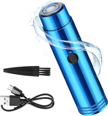 Mini Portable Electric Shaver for Men and Women, Electric Shaver, Unisex Travelling Washable USB Beard Shaver and Trimmer for face,under Arms Shaving Wet and Dry Use and Low-Noise (Multicolor(B))